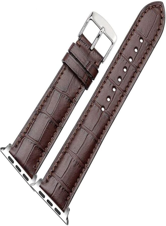 O Ozone Leather Straps for Apple Watch Band 42mm 44mm 45mm 49mm, Premium Leather Business Wristband Strap For Apple Watch Series 8/7/6/5/4/3/2/1/SE/Ultra, Women Men